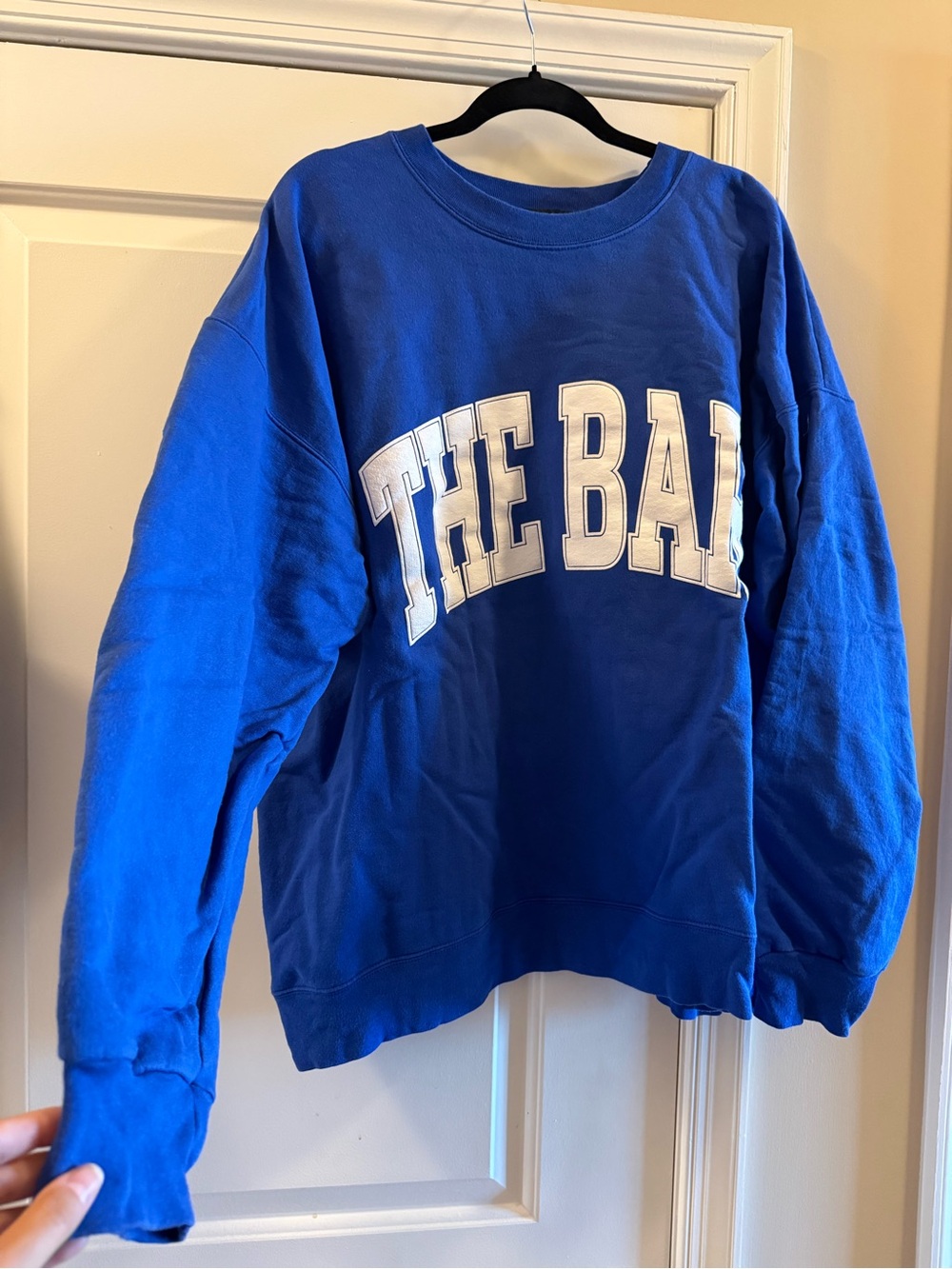 The Bar Royal Blue Crewneck Sweatshirt with White